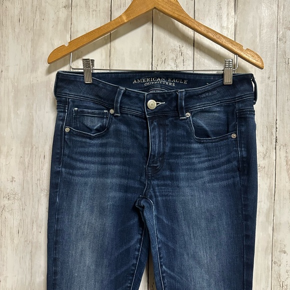 American Eagle Outfitters Dark Blue Kick Boot Jeans Size 10 - Picture 3 of 7